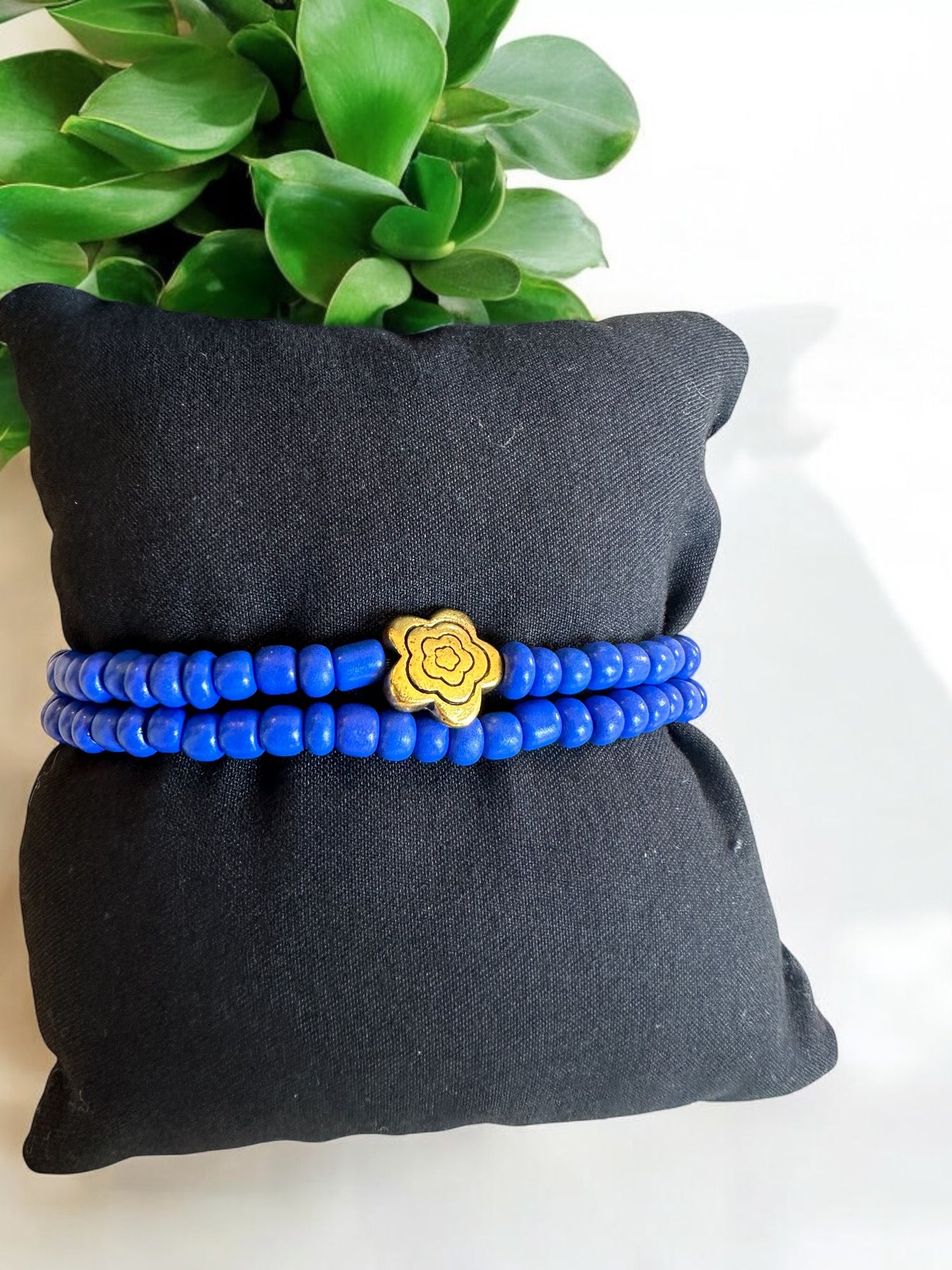 Blue Friendship Bracelet- Blue Beads