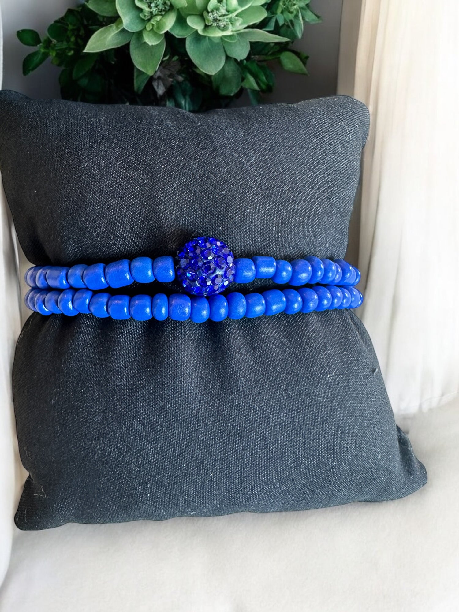 Blue Friendship Bracelet- Blue Beads