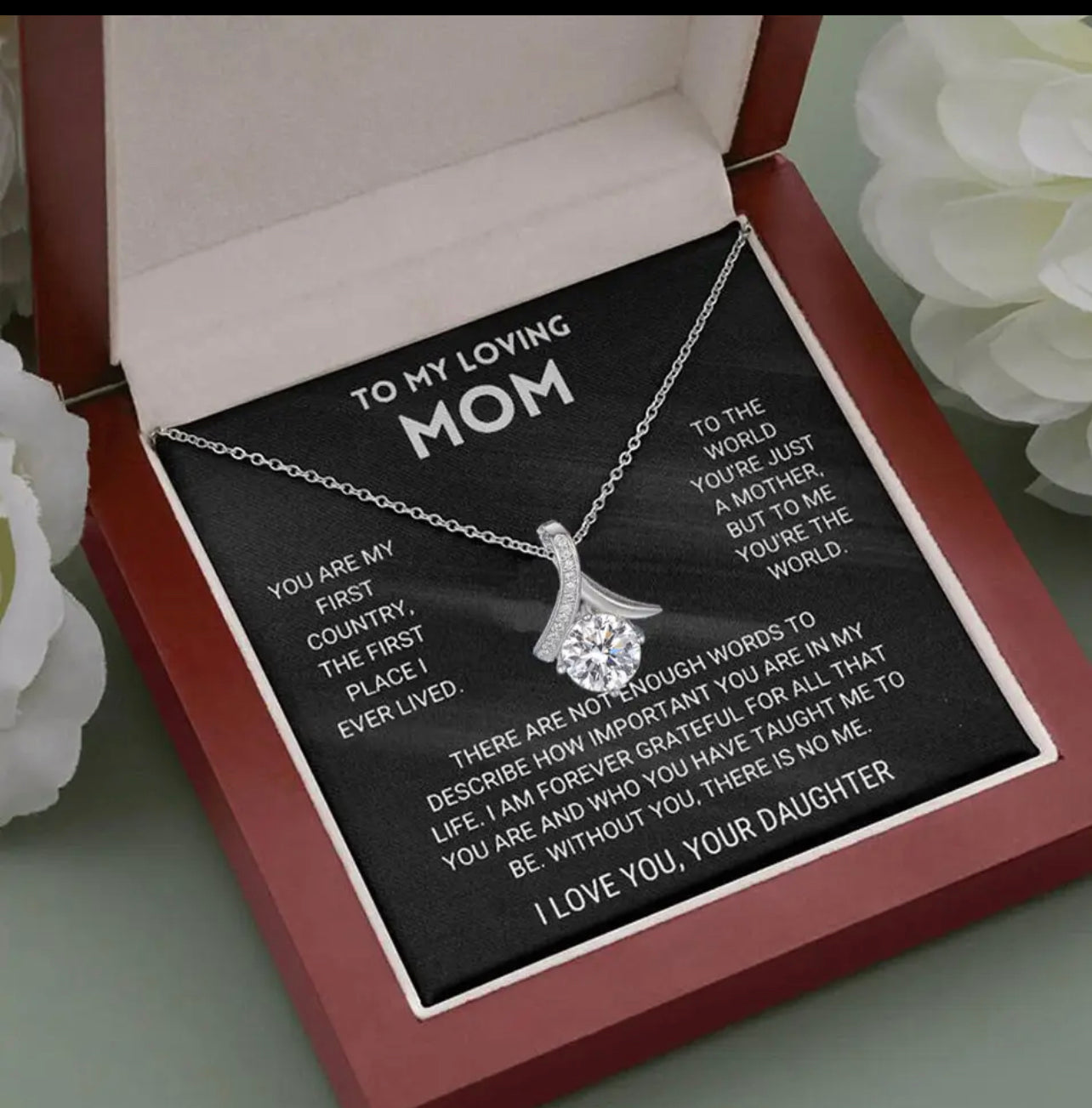 To my MOM- Charm Necklace