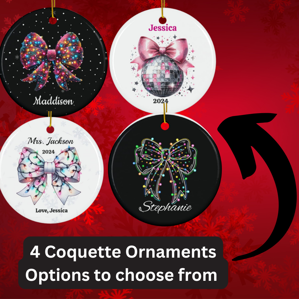 Soft Girl Era Coquette Decorative Ceramic Ornaments, Double-Sided (1pc, 3pcs, 5pcs, 10pcs)