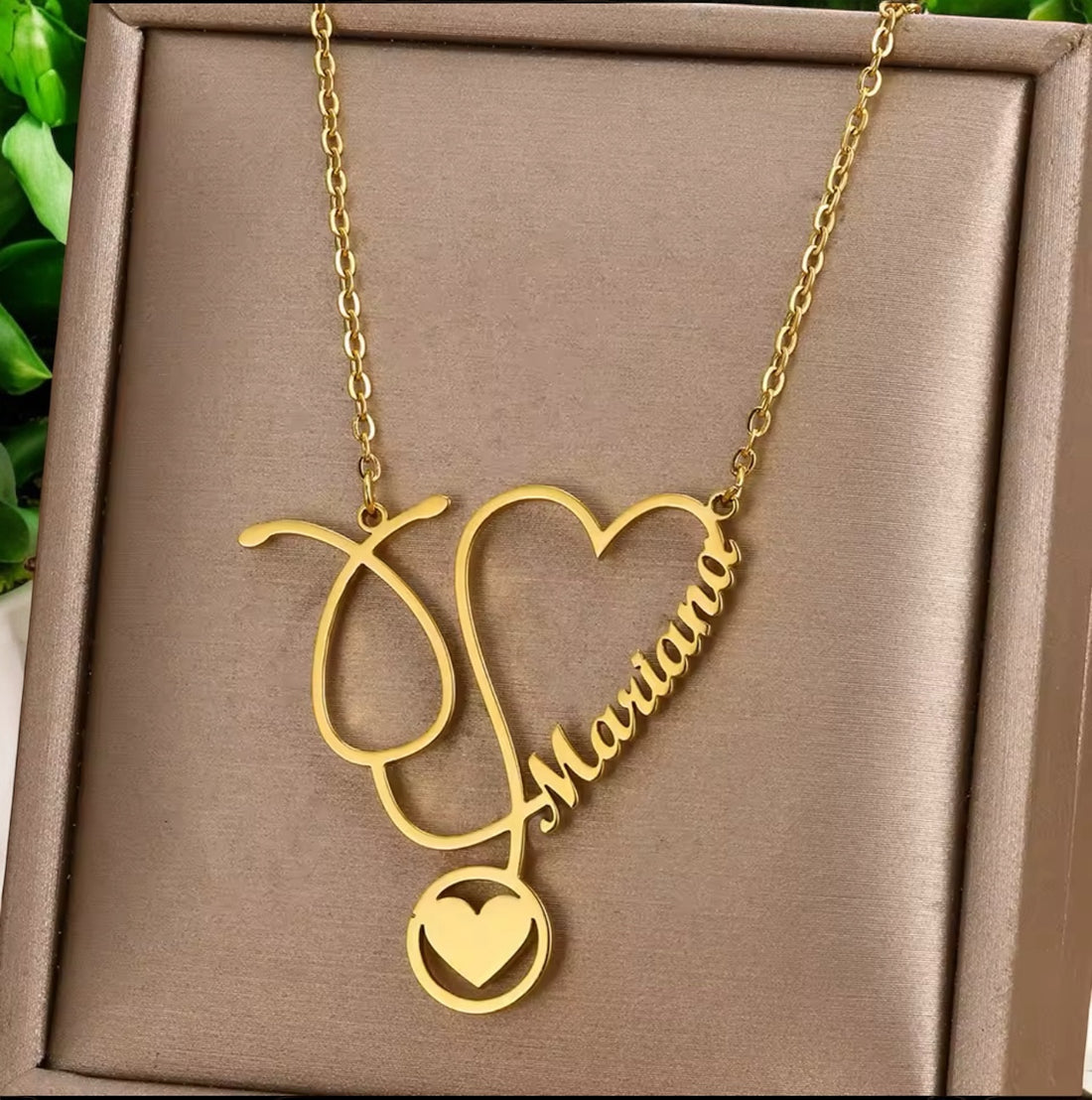 Customize Stethoscope Name Necklace