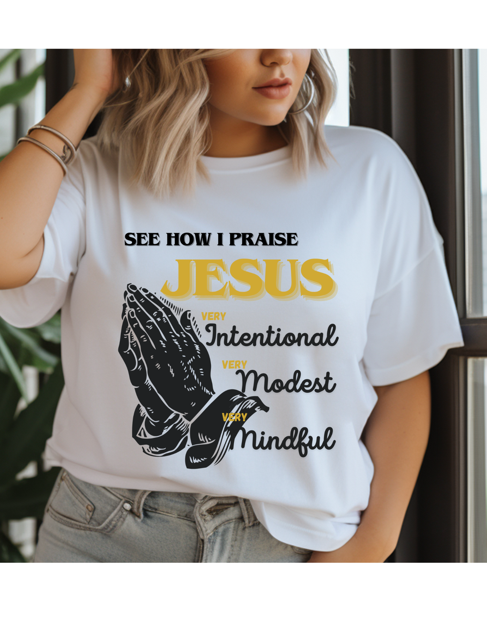 Praise JESUS- Unisex Jersey Short Sleeve Tee