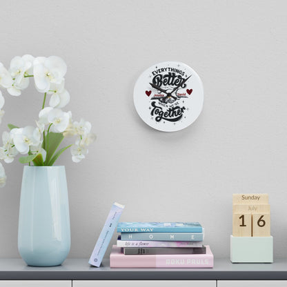 Personalized Acrylic Couples Wall Clock Decor