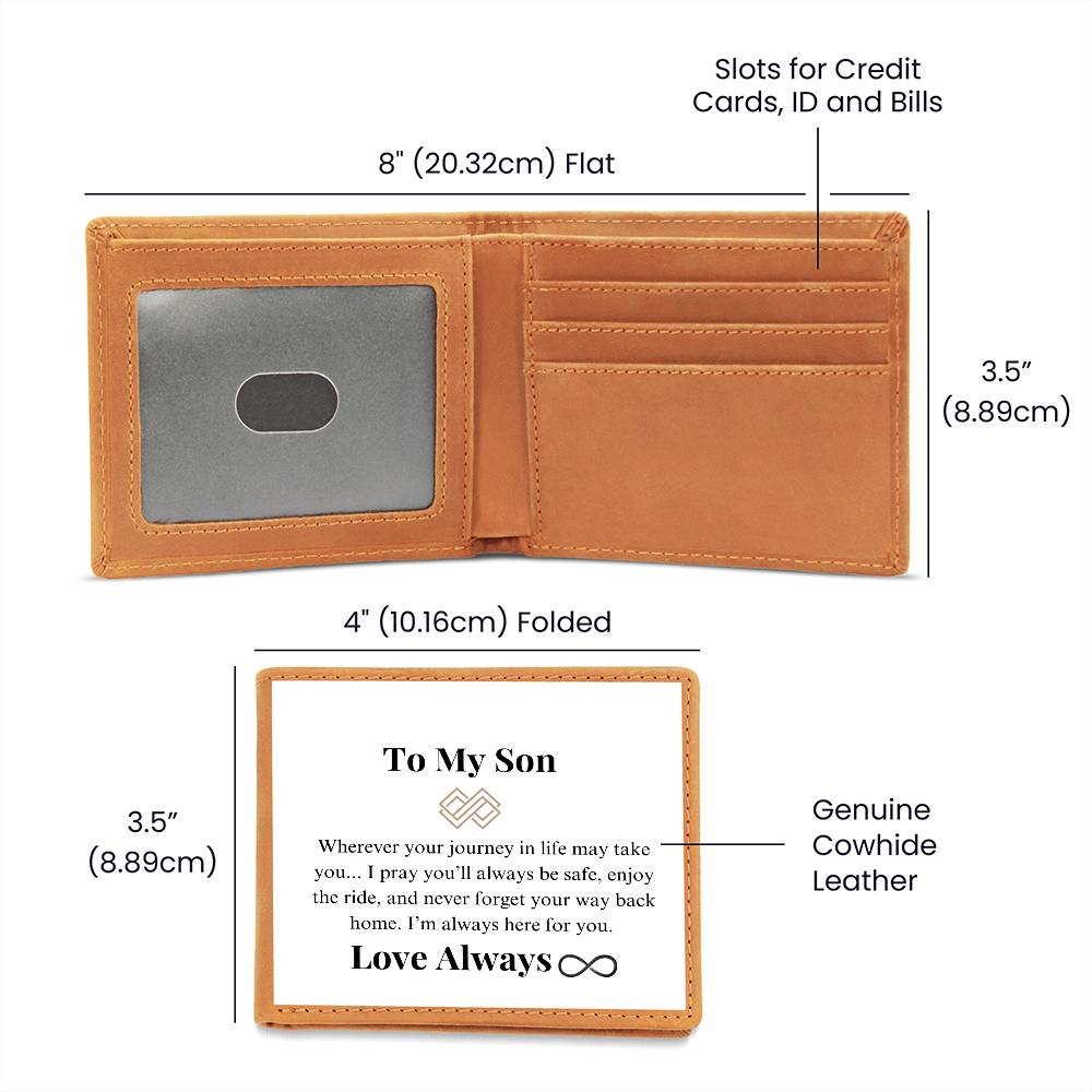 To My Son- Leather Wallet