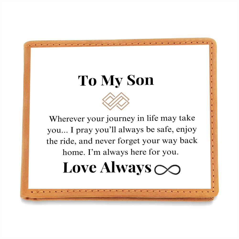 To My Son- Leather Wallet