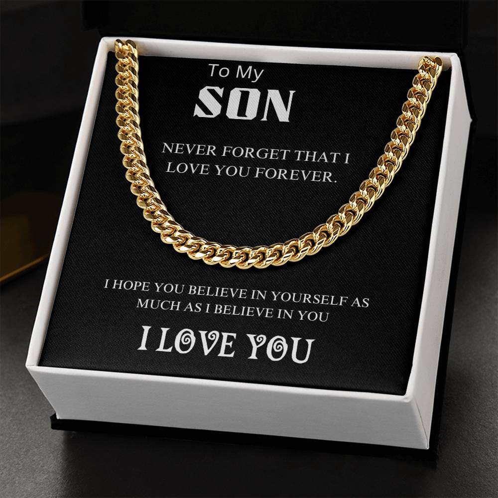 To My Son- Cuban Link Chain