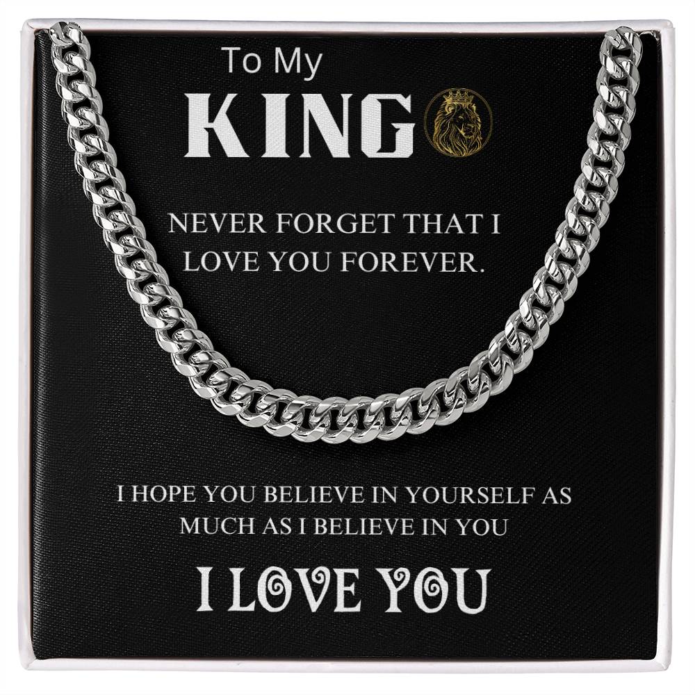 To My King- Cuban Link Chain