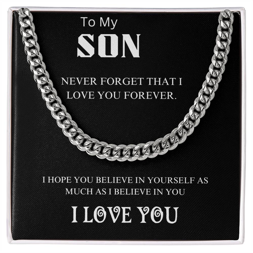 To My Son- Cuban Link Chain