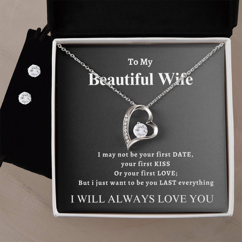 To My Wife- Forever Love Necklace and Earrings Set