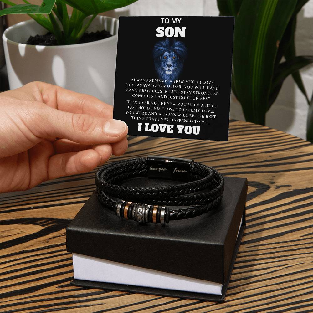 To My Son- Love you Forever Bracelet