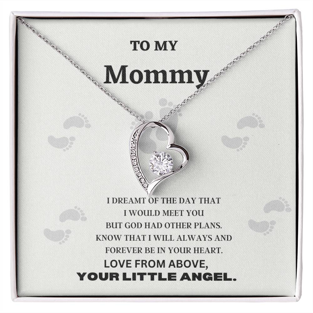 To My Mommy- Baby Feet Forever Love Necklace