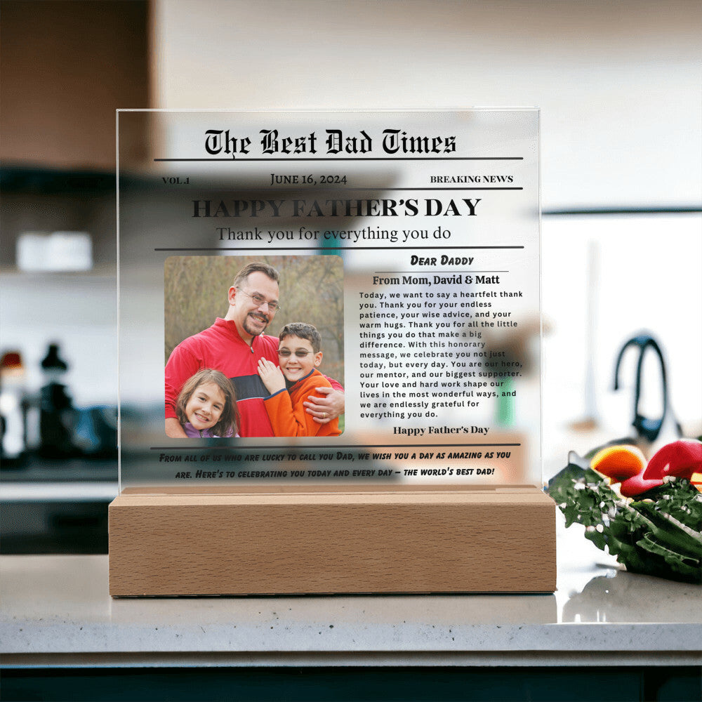 Best DAD times- Acrylic Square Plaque