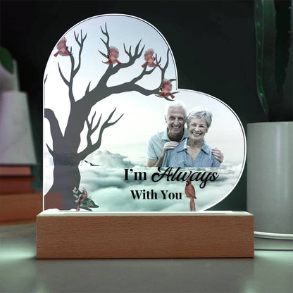 Personalized Memorial Acrylic Square and Heart Plaque