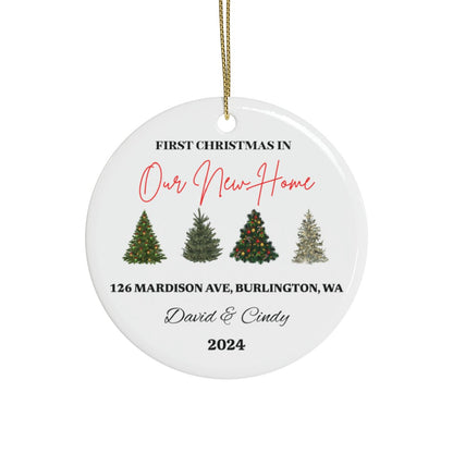 Personalized First Home Ceramic Christmas Ornaments (1pcs, 5pcs, 10pcs, 20pcs)