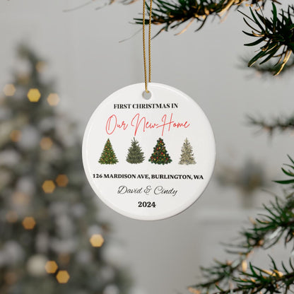 Personalized First Home Ceramic Christmas Ornaments (1pcs, 5pcs, 10pcs, 20pcs)