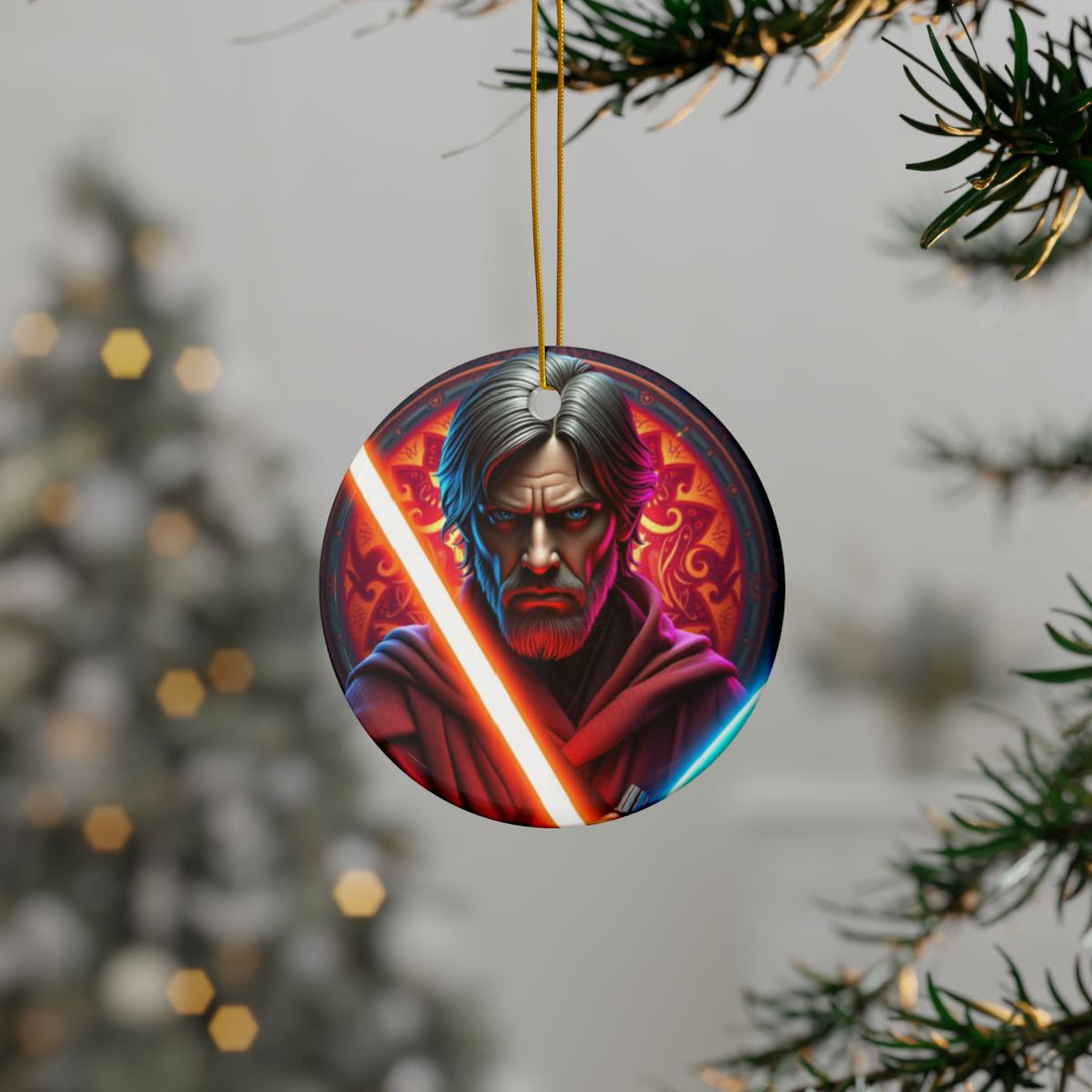 Star Wars Obi One- Ceramic Ornaments, 2-Side Print, (1pc, 3pcs, 5pcs, 10pcs)