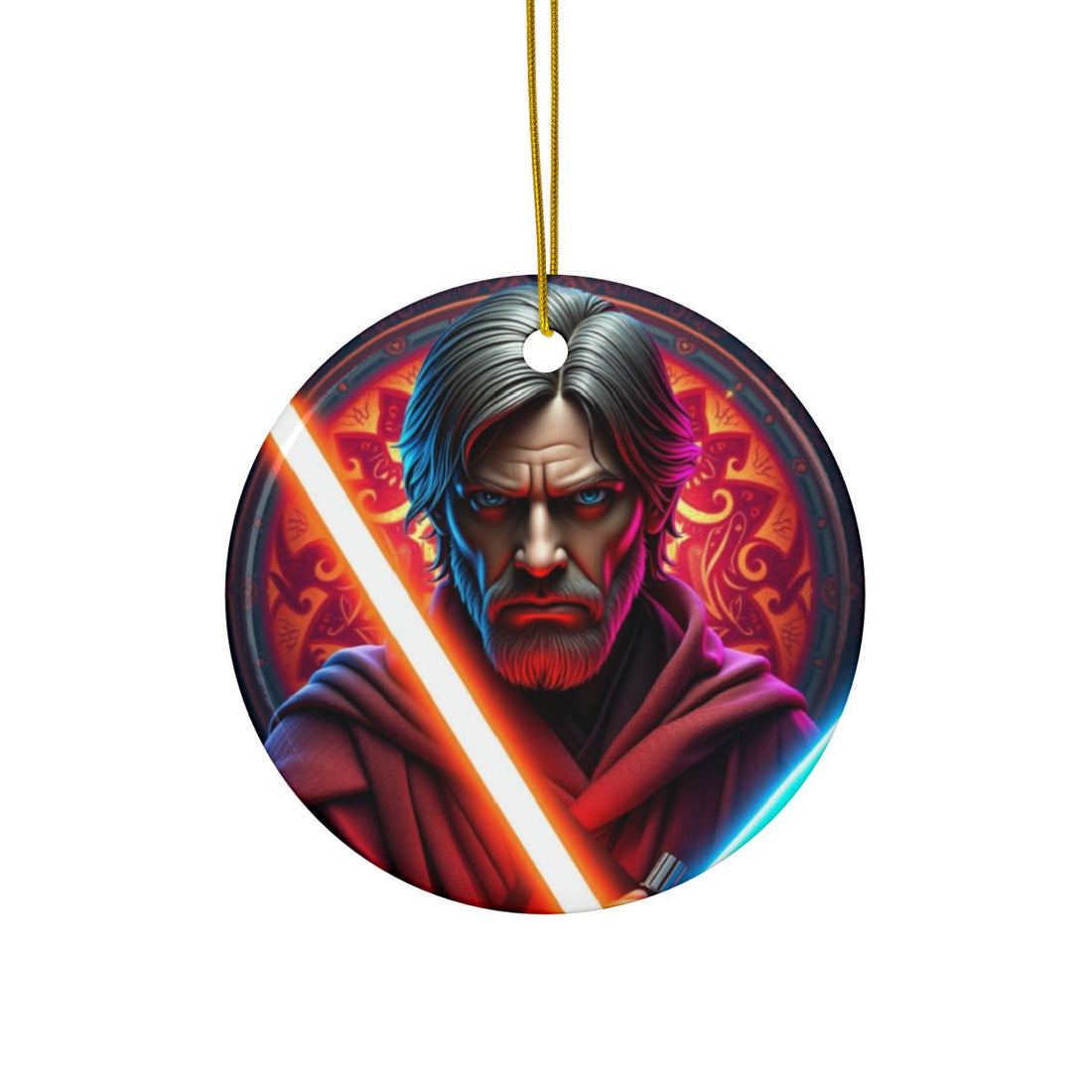 Star Wars Obi One- Ceramic Ornaments, 2-Side Print, (1pc, 3pcs, 5pcs, 10pcs)