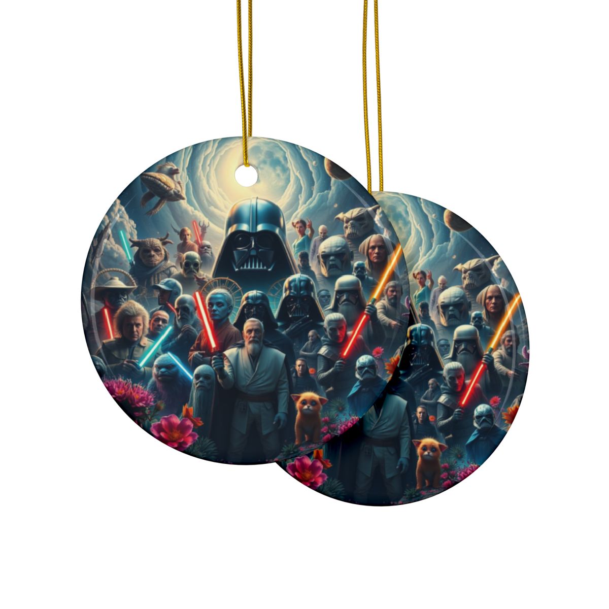 Star Wars- Ceramic Ornaments, 2-Side Print, (1pc, 3pcs, 5pcs, 10pcs)