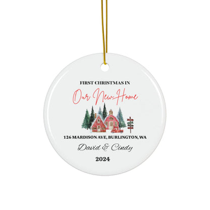 Personalized First Christmas Ceramic Ornaments, 2-Side Print, (1pc, 3pcs, 5pcs, 10pcs)