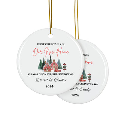 Personalized First Christmas Ceramic Ornaments, 2-Side Print, (1pc, 3pcs, 5pcs, 10pcs)