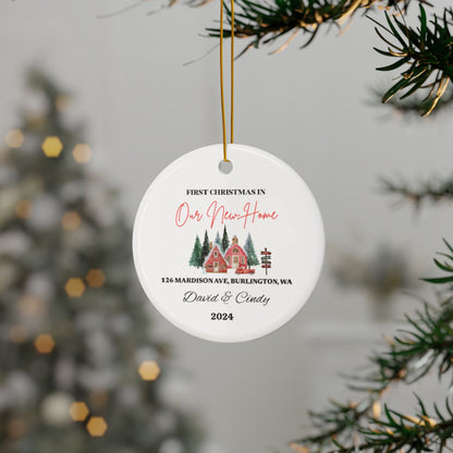 Personalized First Christmas Ceramic Ornaments, 2-Side Print, (1pc, 3pcs, 5pcs, 10pcs)