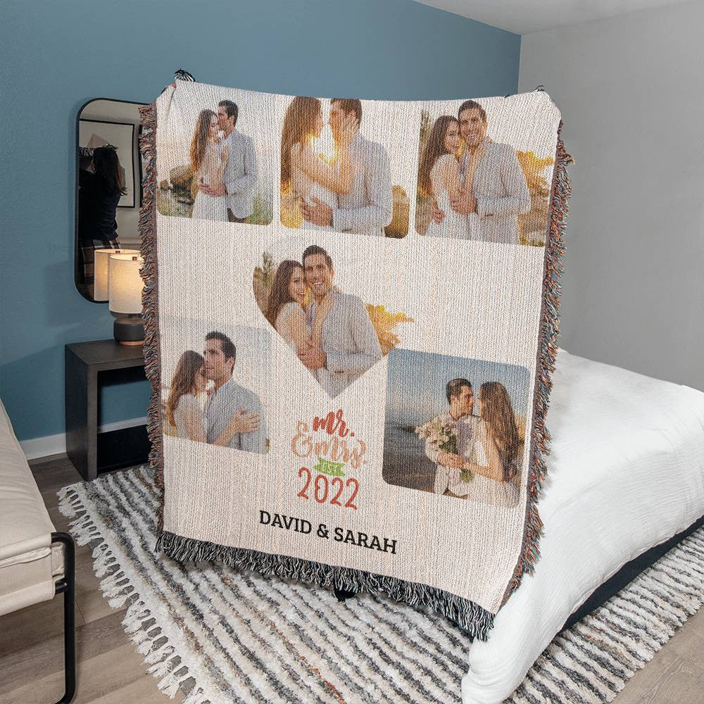 Heirloom Woven Blanket (Portrait)- Couples