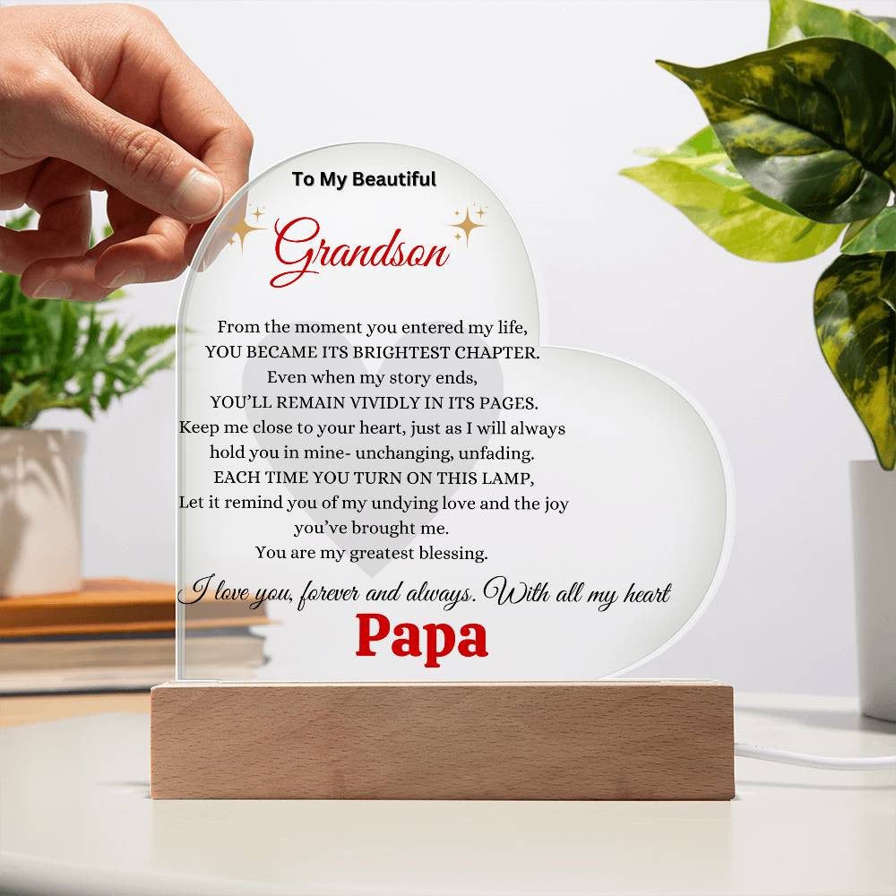 Personalized Acrylic Square Plaque- Granddaughter, Grandson, Daughter, Son