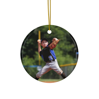 Custom Kid Photo And Sport Ornament - Personalized Two-Sided Decorative Ceramic Ornaments, Double-Sided (1pc, 3pcs, 5pcs, 10pcs)