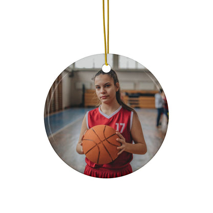 Custom Kid Photo And Sport Ornament - Personalized Two-Sided Decorative Ceramic Ornaments, Double-Sided (1pc, 3pcs, 5pcs, 10pcs) Regular price