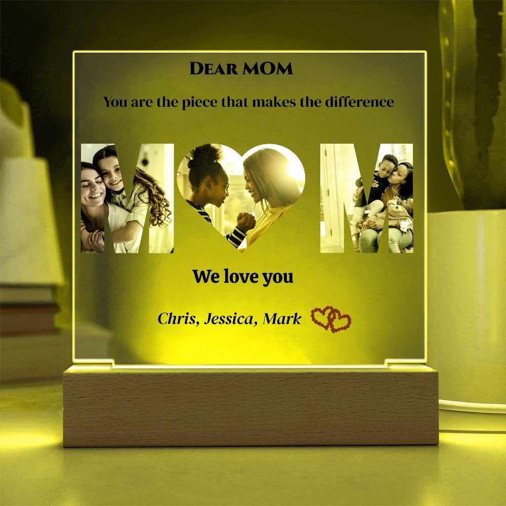 Dear Mom- Acrylic Square Plaque