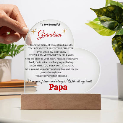 Personalized Acrylic Square Plaque- Granddaughter, Grandson, Daughter, Son