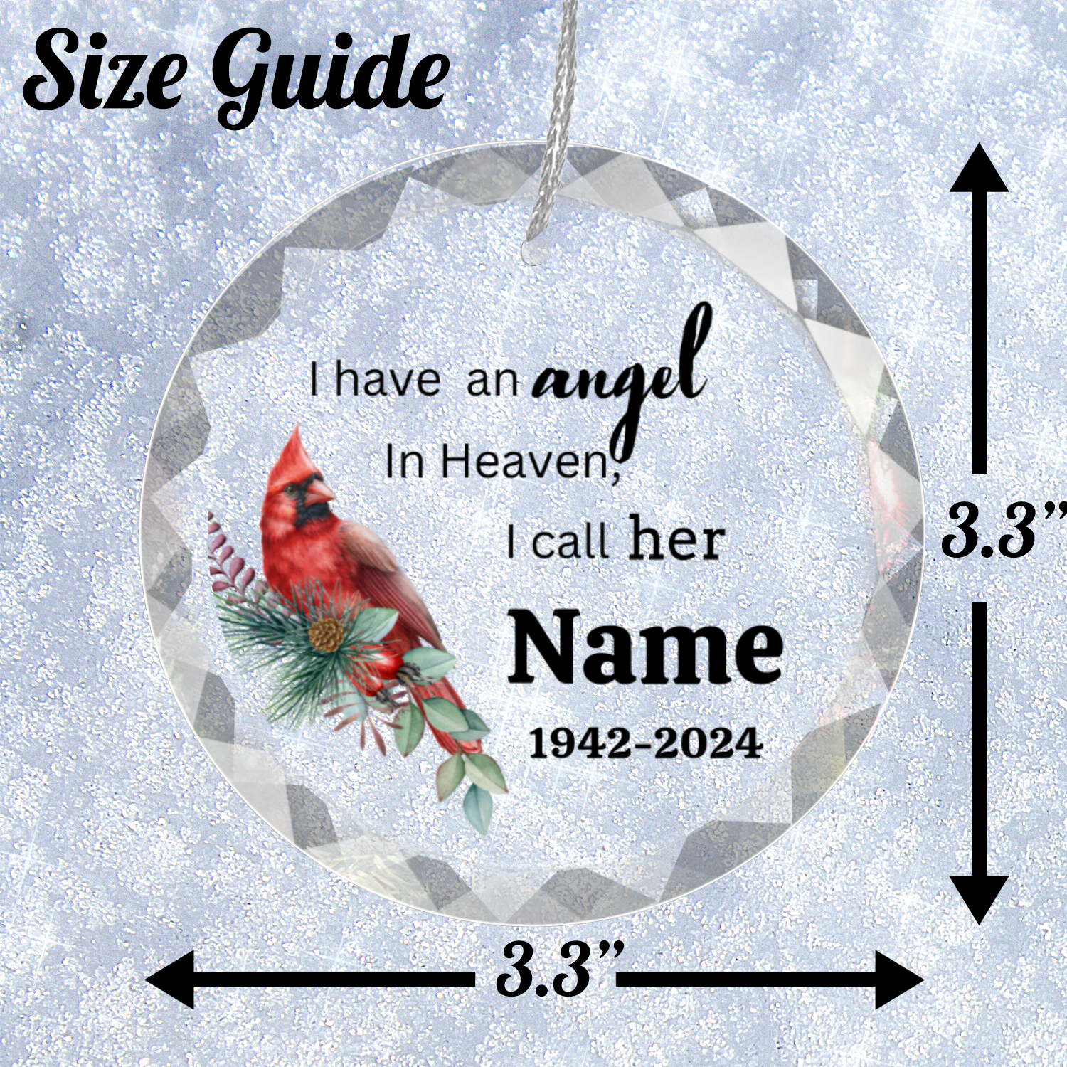 My Angel in Heaven- Classic Elegance Glass Premium Ornament With Gift Box