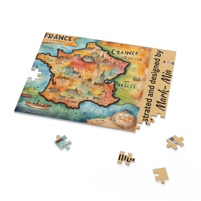 Personalized Map of France Puzzle (120, 252, 500-Piece)