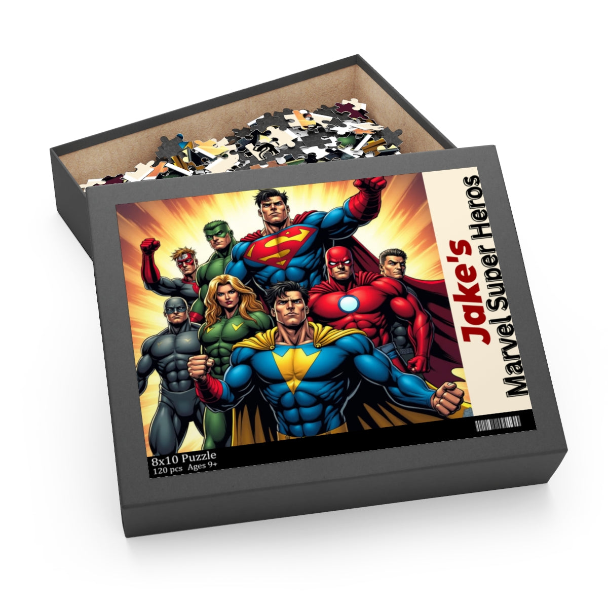 Personalized Marvel Super Hero Puzzle (120, 252, 500-Piece)