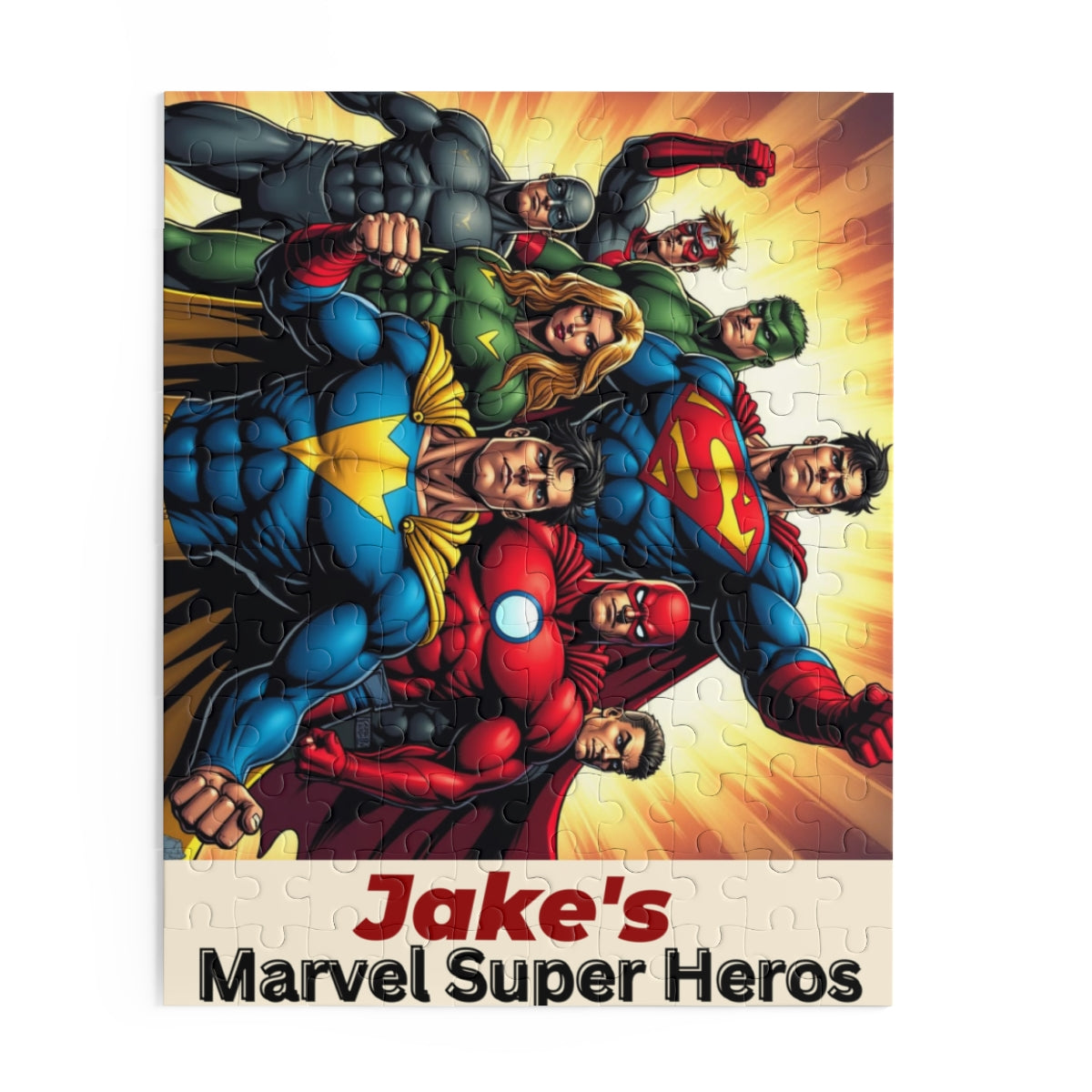 Personalized Marvel Super Hero Puzzle (120, 252, 500-Piece)