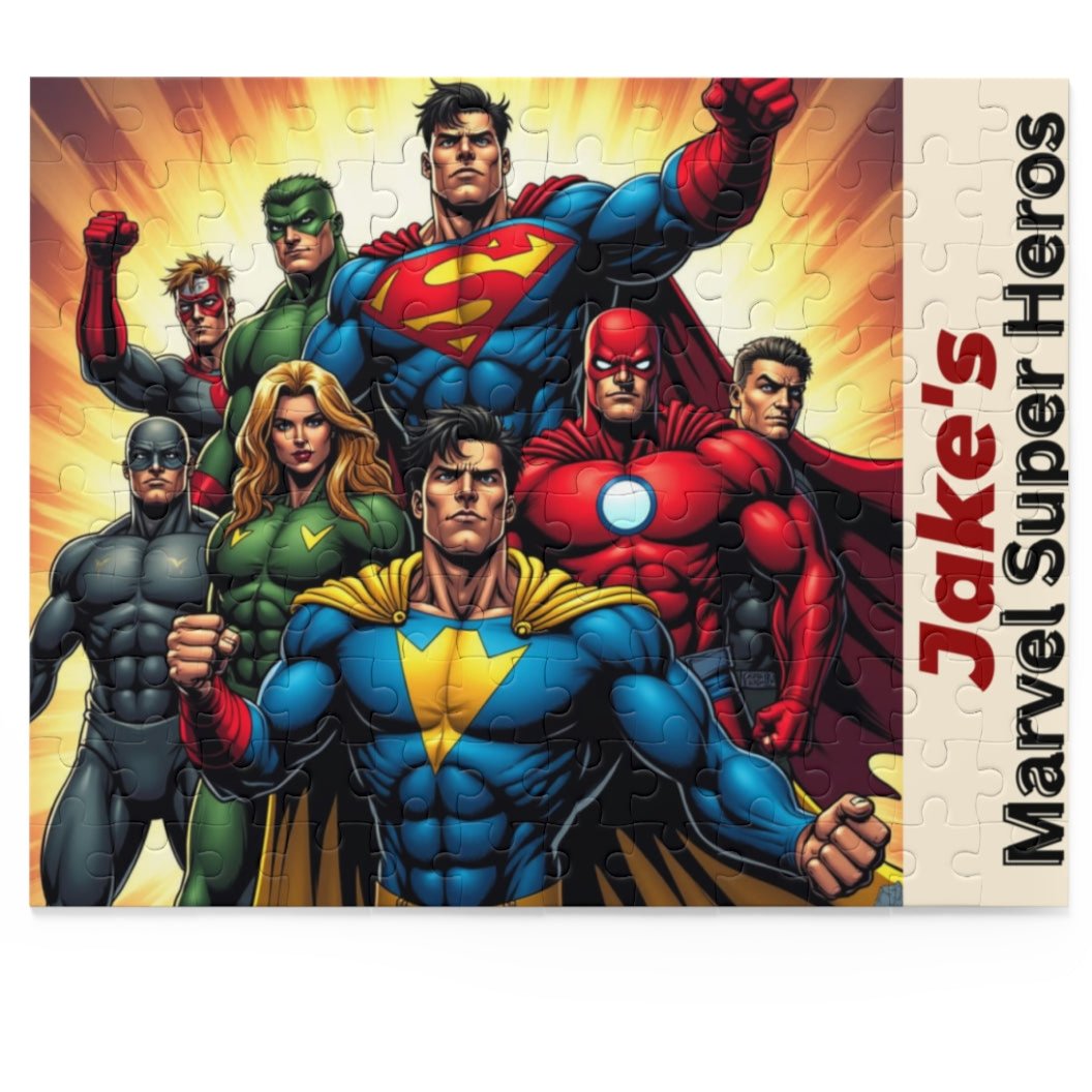 Personalized Marvel Super Hero Puzzle (120, 252, 500-Piece)