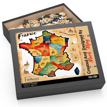 Personalized Map of France Puzzle (120, 252, 500-Piece)