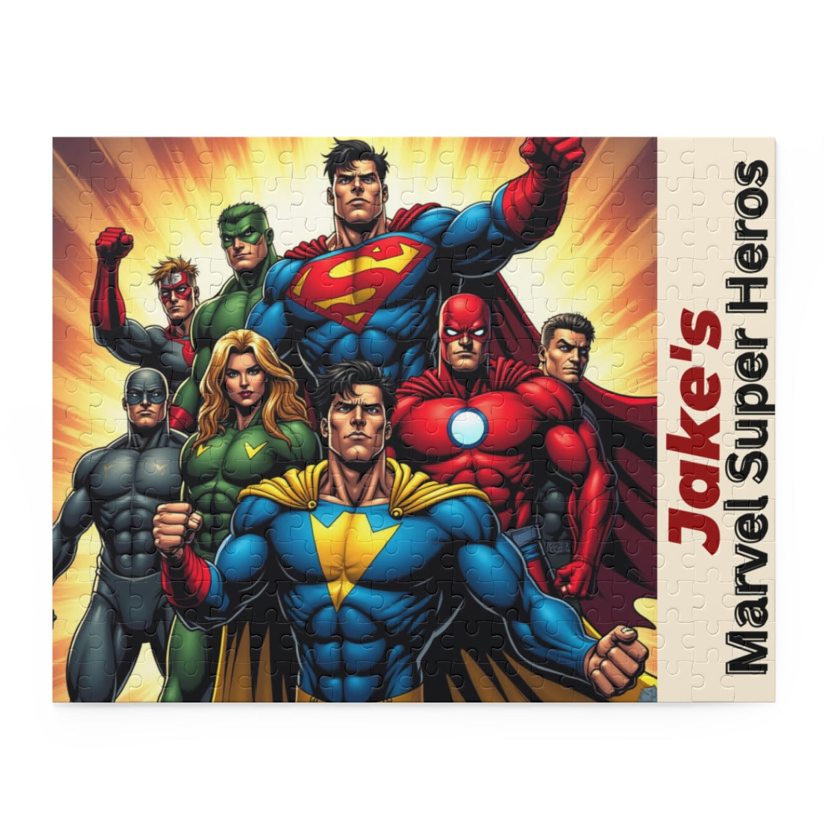 Personalized Marvel Super Hero Puzzle (120, 252, 500-Piece)