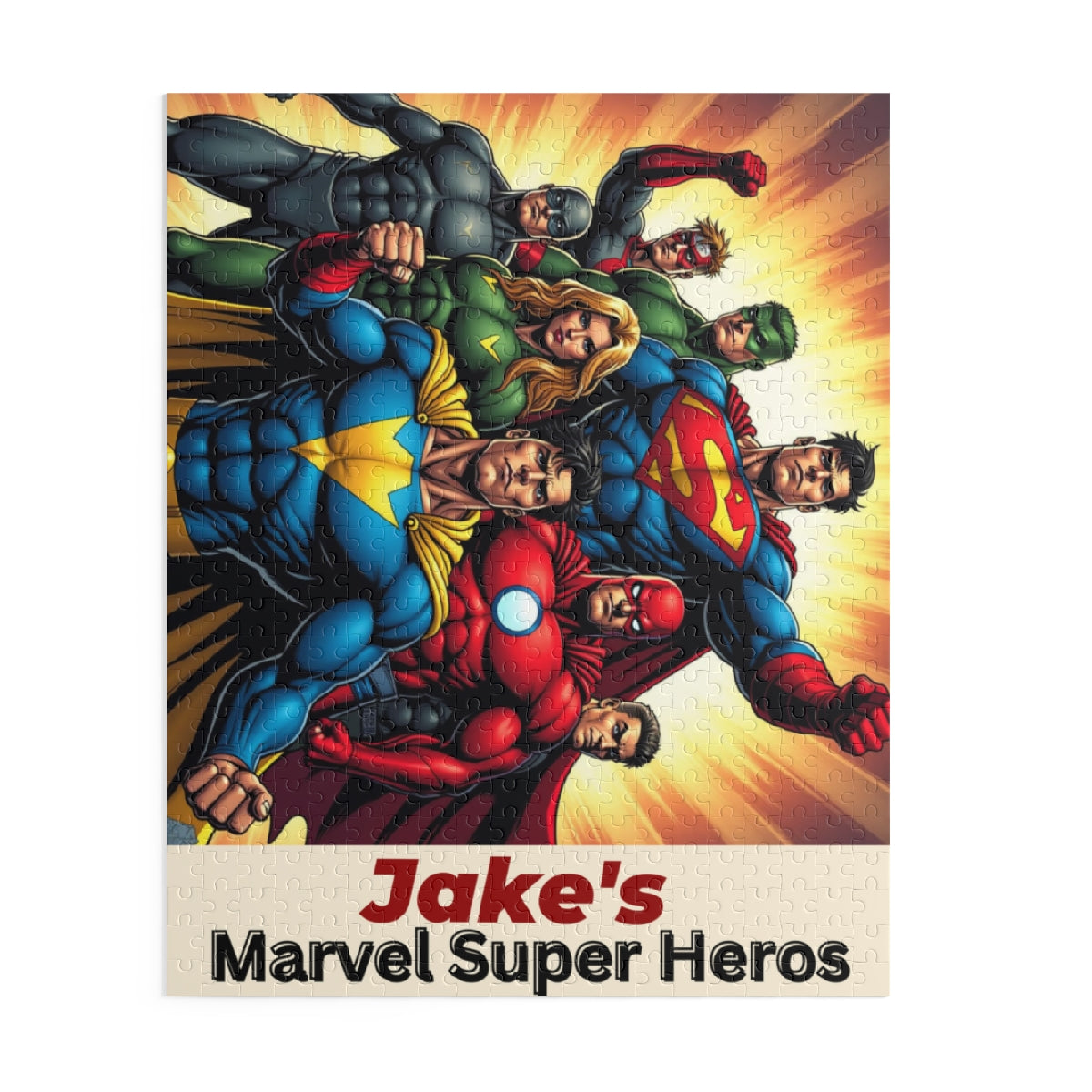 Personalized Marvel Super Hero Puzzle (120, 252, 500-Piece)