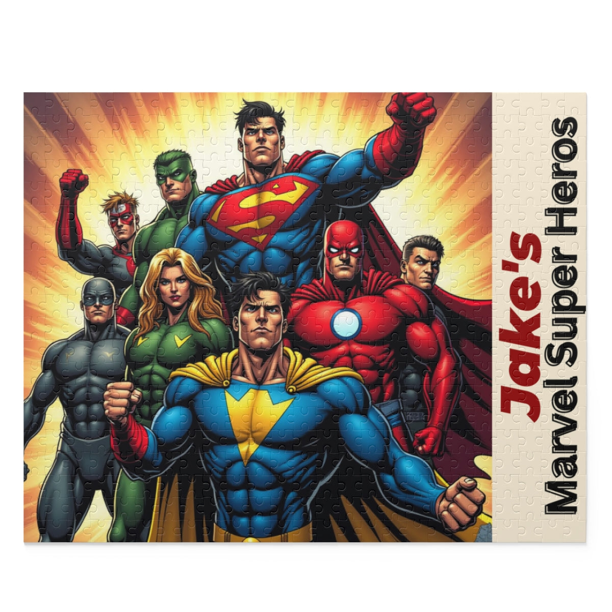 Personalized Marvel Super Hero Puzzle (120, 252, 500-Piece)