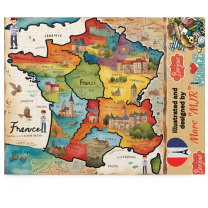 Personalized Map of France Puzzle (120, 252, 500-Piece)