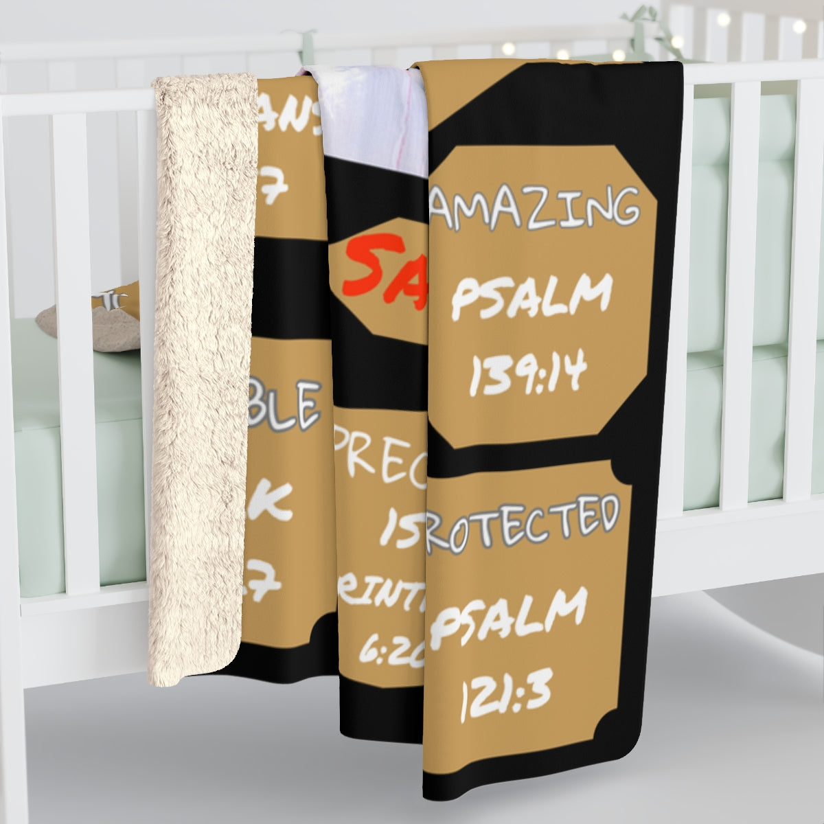 God says I am- Personalized Sherpa Fleece Blanket