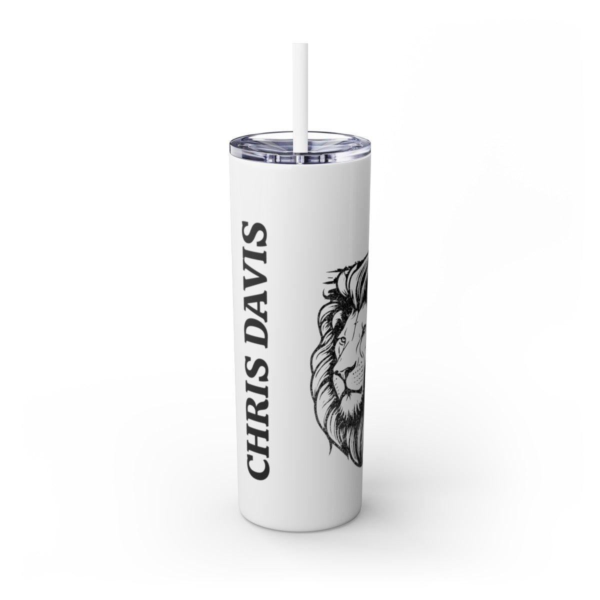 Christian DAD/ Grandpa- Skinny Tumbler with Straw, 20oz