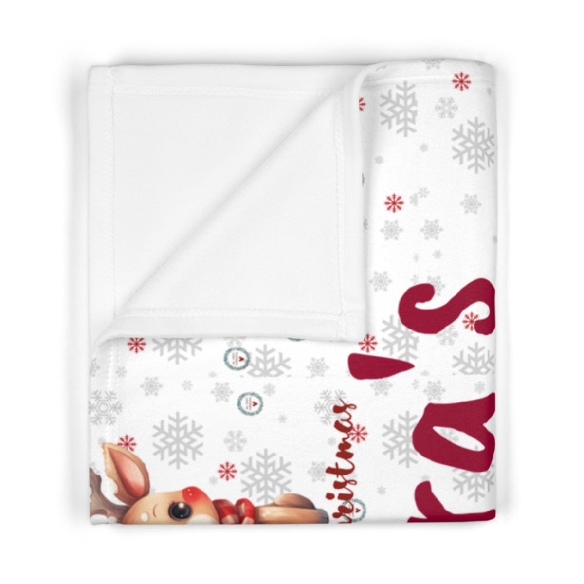 Personalized First Christmas - Soft Fleece Baby Blanket