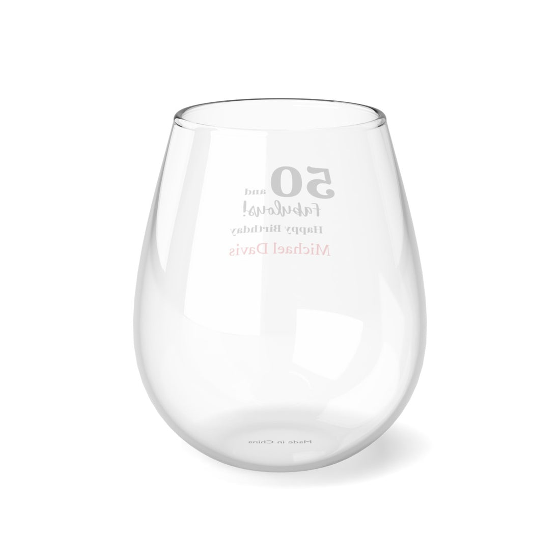 Happy Birthday- Stemless Wine Glass, 11.75oz