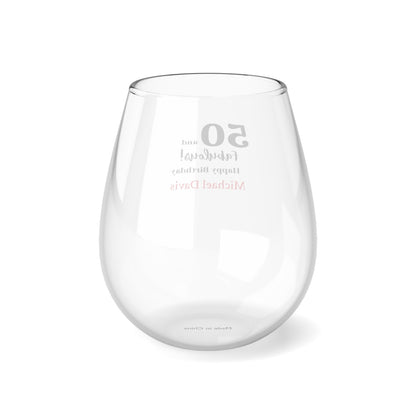 Happy Birthday- Stemless Wine Glass, 11.75oz