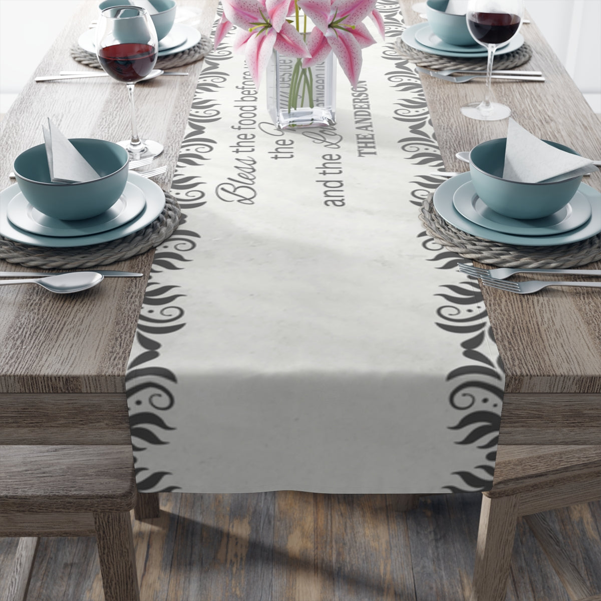 Personalized Table Runner (Cotton, Poly)