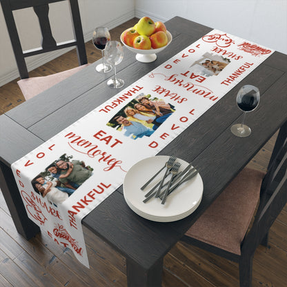 Personalized Family W/Pictures Table Runner (Cotton, Poly)