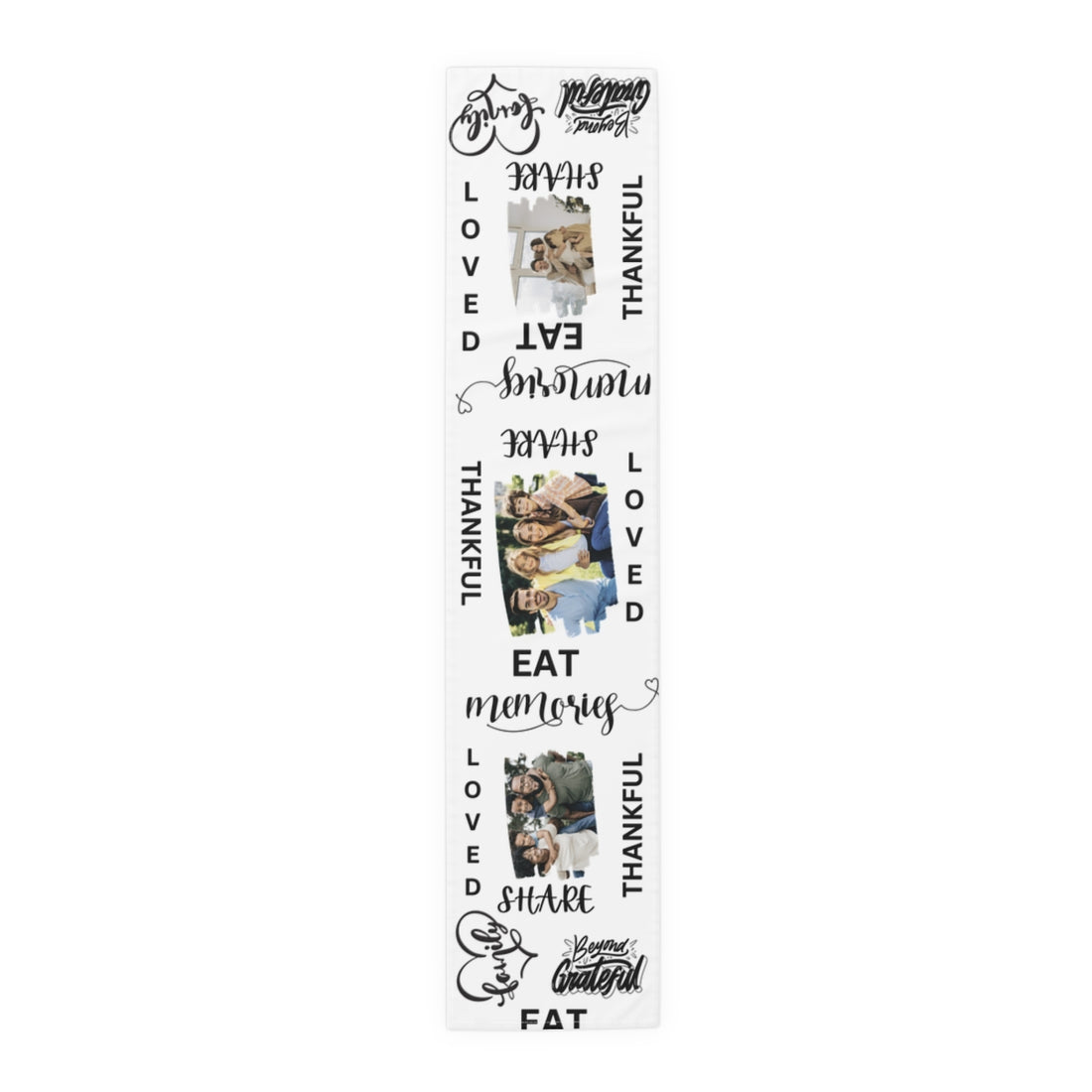 Personalized Family W/Pictures Table Runner (Cotton, Poly)