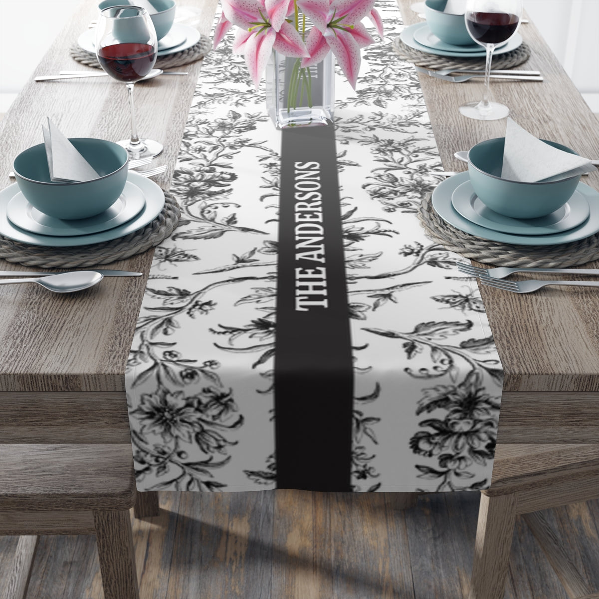 Personalized Family Table Runner (Cotton, Poly)